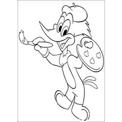 Coloring page: Woody Woodpecker (Cartoons) #28467 - Free Printable Coloring Pages