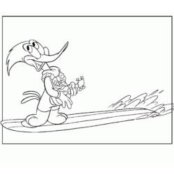Coloring page: Woody Woodpecker (Cartoons) #28488 - Free Printable Coloring Pages