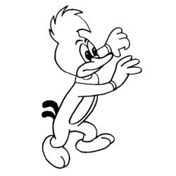 Coloring page: Woody Woodpecker (Cartoons) #28493 - Free Printable Coloring Pages