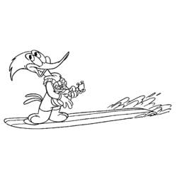 Coloring page: Woody Woodpecker (Cartoons) #28520 - Free Printable Coloring Pages