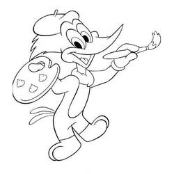 Coloring page: Woody Woodpecker (Cartoons) #28540 - Free Printable Coloring Pages