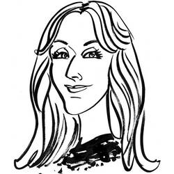 Coloring page: Céline Dion (Celebrities) #122583 - Free Printable Coloring Pages