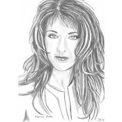 Coloring pages: Céline Dion - Free Printable Coloring Pages