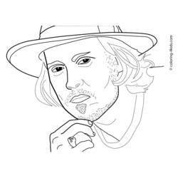 Coloring page: Johnny Depp (Celebrities) #123658 - Free Printable Coloring Pages