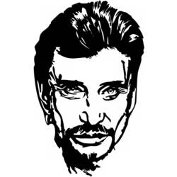 Coloring page: Johnny Hallyday (Celebrities) #123104 - Free Printable Coloring Pages