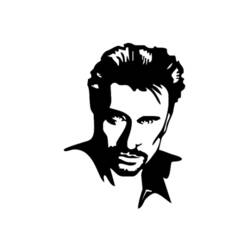 Coloring page: Johnny Hallyday (Celebrities) #123122 - Free Printable Coloring Pages
