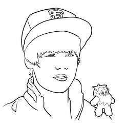 Coloring page: Justin Bieber (Celebrities) #122428 - Free Printable Coloring Pages