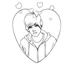 Coloring page: Justin Bieber (Celebrities) #122434 - Free Printable Coloring Pages