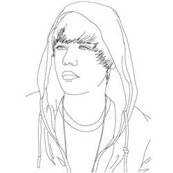 Coloring page: Justin Bieber (Celebrities) #122440 - Free Printable Coloring Pages