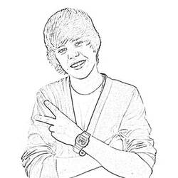 Coloring page: Justin Bieber (Celebrities) #122448 - Free Printable Coloring Pages