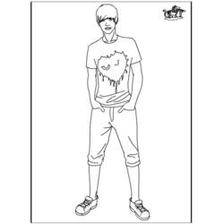 Coloring page: Justin Bieber (Celebrities) #122449 - Free Printable Coloring Pages