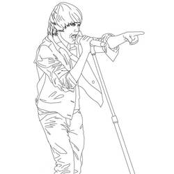 Coloring page: Justin Bieber (Celebrities) #122467 - Free Printable Coloring Pages