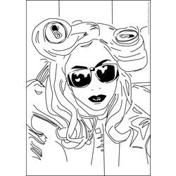 Coloring page: Lady Gaga (Celebrities) #123953 - Free Printable Coloring Pages