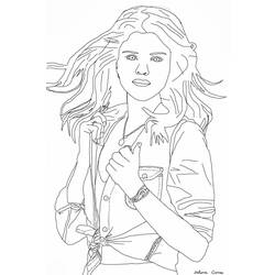 Coloring page: Selena Gomez (Celebrities) #123827 - Free Printable Coloring Pages