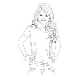 Coloring page: Selena Gomez (Celebrities) #123828 - Free Printable Coloring Pages