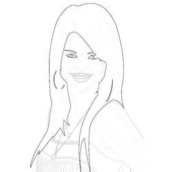 Coloring page: Selena Gomez (Celebrities) #123837 - Free Printable Coloring Pages
