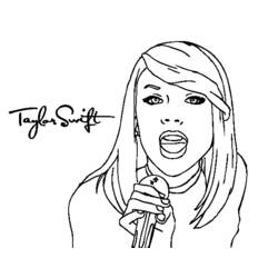 Coloring page: Taylor Swift (Celebrities) #123848 - Free Printable Coloring Pages