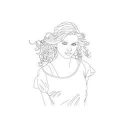 Coloring page: Taylor Swift (Celebrities) #123849 - Free Printable Coloring Pages