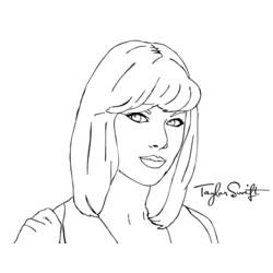 Coloring page: Taylor Swift (Celebrities) #123873 - Free Printable Coloring Pages
