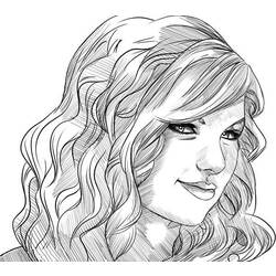 Coloring page: Taylor Swift (Celebrities) #123948 - Free Printable Coloring Pages