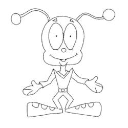 Coloring page: Alien (Characters) #94561 - Free Printable Coloring Pages
