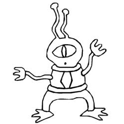 Coloring page: Alien (Characters) #94568 - Free Printable Coloring Pages
