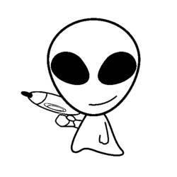 Coloring page: Alien (Characters) #94667 - Free Printable Coloring Pages