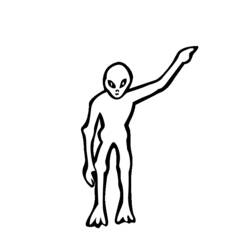 Coloring page: Alien (Characters) #94697 - Free Printable Coloring Pages