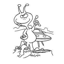 Coloring page: Alien (Characters) #94852 - Free Printable Coloring Pages