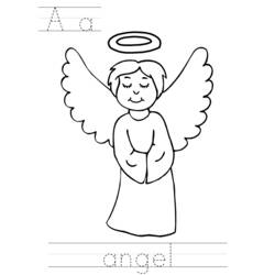 Coloring pages: Angel - Free Printable Coloring Pages