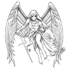 Coloring page: Angel (Characters) #86334 - Free Printable Coloring Pages