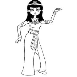 Coloring pages: Cleopatra - Free Printable Coloring Pages