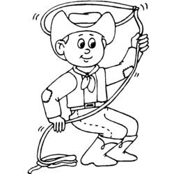 Coloring page: Cowboy (Characters) #91421 - Free Printable Coloring Pages