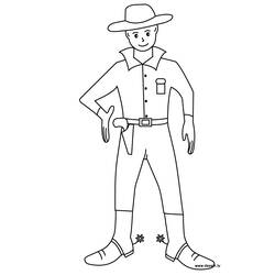 Coloring page: Cowboy (Characters) #91444 - Free Printable Coloring Pages