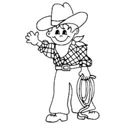Coloring page: Cowboy (Characters) #91494 - Free Printable Coloring Pages