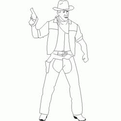 Coloring page: Cowboy (Characters) #91530 - Free Printable Coloring Pages
