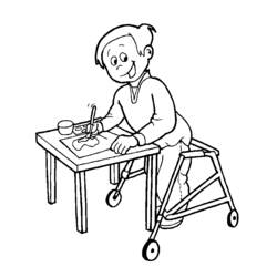 Coloring page: Disabled Person (Characters) #98414 - Free Printable Coloring Pages
