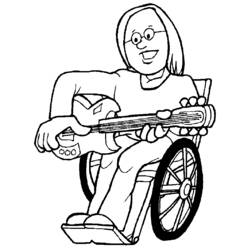 Coloring page: Disabled Person (Characters) #98425 - Free Printable Coloring Pages