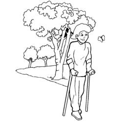Coloring page: Disabled Person (Characters) #98426 - Free Printable Coloring Pages