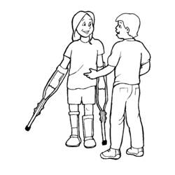 Coloring page: Disabled Person (Characters) #98429 - Free Printable Coloring Pages