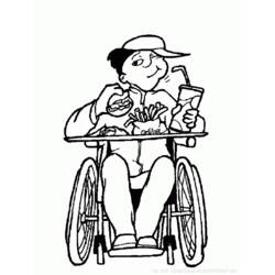 Coloring page: Disabled Person (Characters) #98441 - Free Printable Coloring Pages