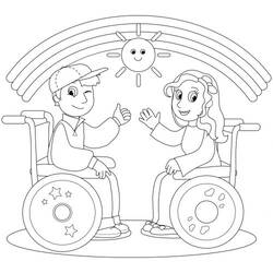 Coloring page: Disabled Person (Characters) #98457 - Free Printable Coloring Pages