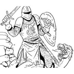 Coloring page: Knight (Characters) #86952 - Free Printable Coloring Pages