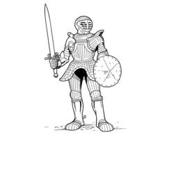 Coloring page: Knight (Characters) #87097 - Free Printable Coloring Pages