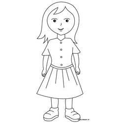 Coloring pages: Little Girl - Free Printable Coloring Pages