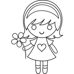 Coloring page: Little Girl (Characters) #96510 - Free Printable Coloring Pages