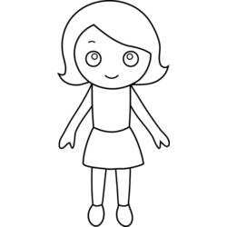 Coloring page: Little Girl (Characters) #96517 - Free Printable Coloring Pages