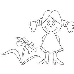 Coloring page: Little Girl (Characters) #96526 - Free Printable Coloring Pages