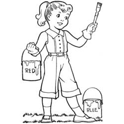 Coloring page: Little Girl (Characters) #96563 - Free Printable Coloring Pages