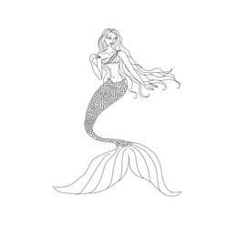Coloring page: Mermaid (Characters) #147210 - Free Printable Coloring Pages